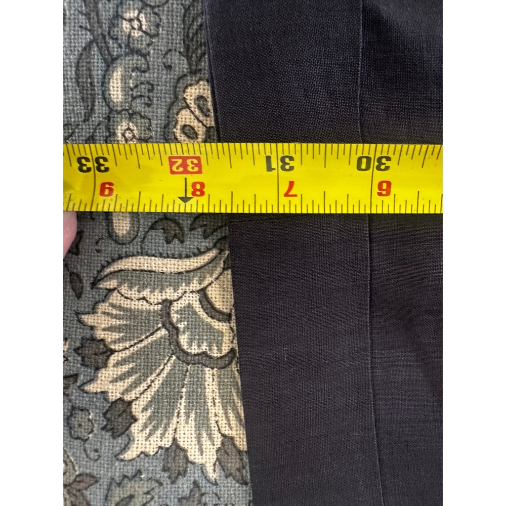 Louis Raphael Mens Navy Blue 100% Linen Pleated Cuffed Dress Pants Size 36 x 30 - Picture 6 of 6